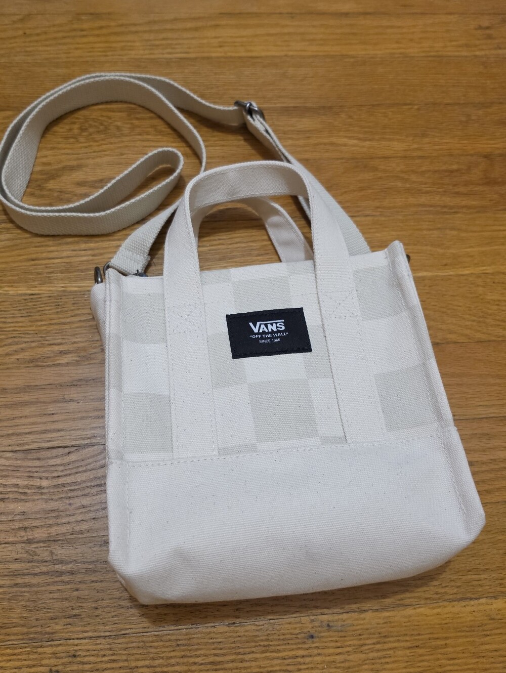 Vans - Lil Pergs Checkerboard Tote Bag - Oatmeal Beige